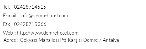Grand Kekova Hotel telefon numaralar, faks, e-mail, posta adresi ve iletiim bilgileri